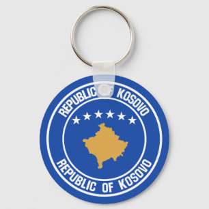 Kosovo Round Emblem Key Ring
