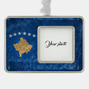 Kosovo Silver Plated Framed Ornament