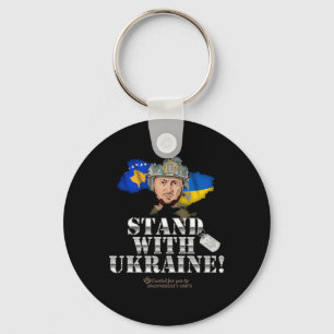 Kosovo Stand With Ukraine Volodymyr Zelenskyy Flag Key Ring
