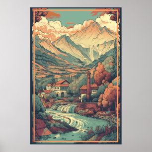 KOSOVO : Vintage Travel Advertising Poster