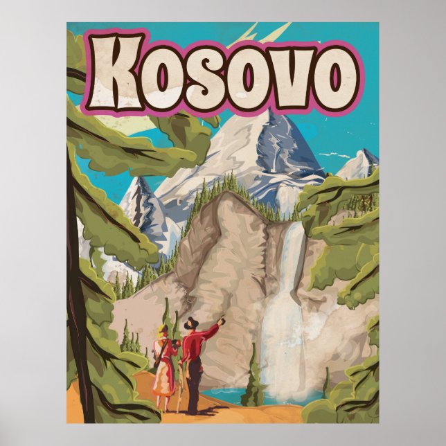 Kosovo Vintage Travel Poster (Front)