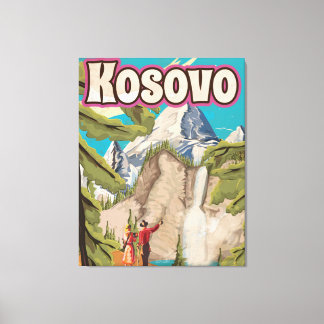 Kosovo Vintage Travel Poster Canvas Print