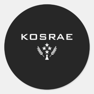 Kosrae Flag Micronesia Tofol Classic Round Sticker