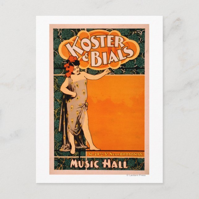 Koster & Bial's Music Hall Near Broadway Postcard (Front)