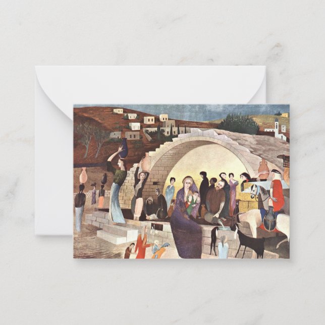 Kosztka - Mary's Well in Nazareth Card (Front)