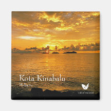 Kota Kinabalu - fridge magnet by Velvet Escape