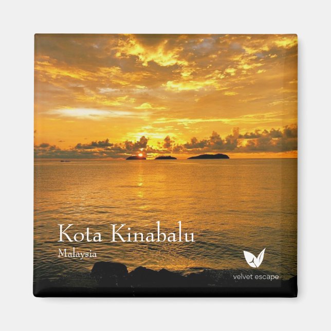 Kota Kinabalu - fridge magnet by Velvet Escape (Front)