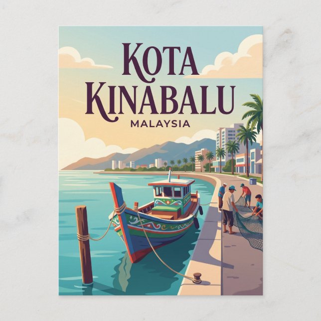 Kota Kinabalu Malaysia Postcard (Front)