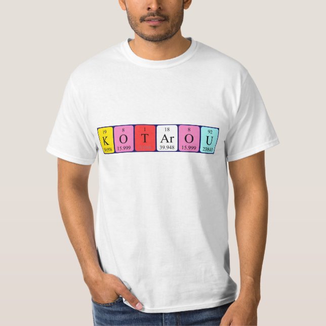 Kotarou periodic table name shirt (Front)