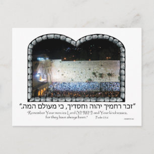 Kotel or Western Wall at Night Postcard