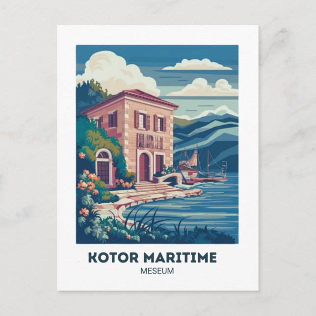 Kotor Maritime Museum Postcard Travel  (Front)