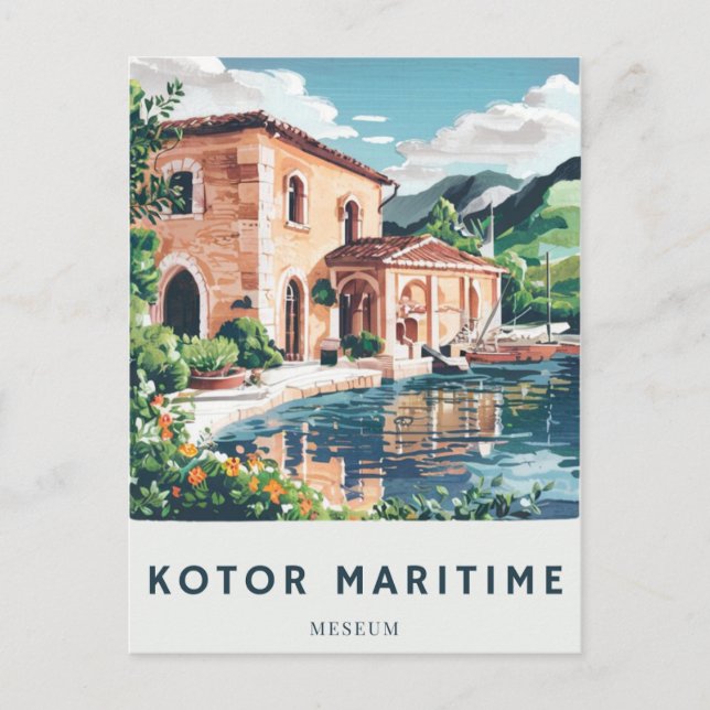 Kotor Maritime Museum Postcard Travel Histor (Front)