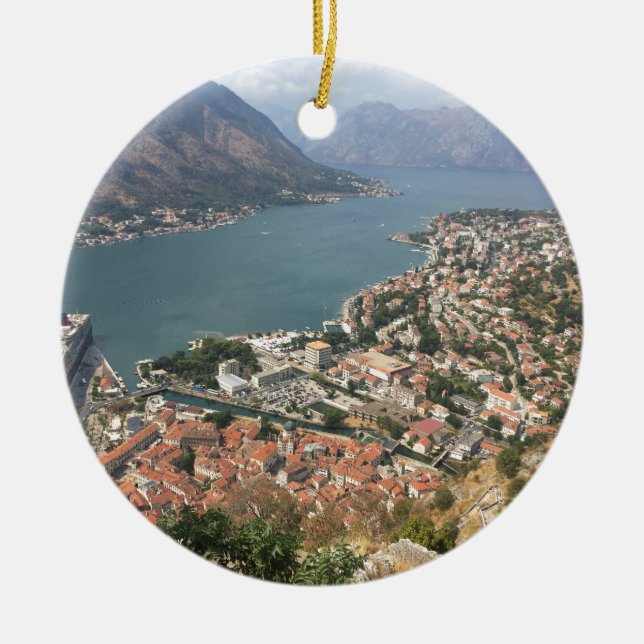Kotor, Montenegro Ceramic Tree Decoration (Front)