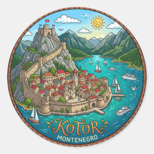 Kotor Montenegro Classic Round Sticker