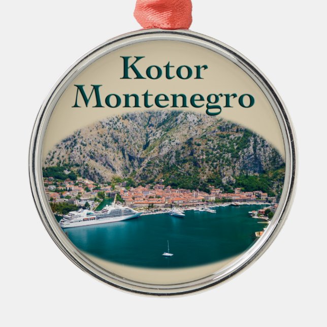 Kotor, Montenegro Metal Tree Decoration (Front)