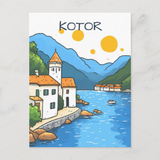Kotor Montenegro Travel Postcard