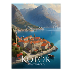 Kotor Montenegro Travel Poster