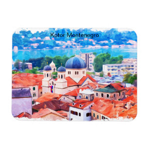 Kotor Montenegro Watercolor Magnet