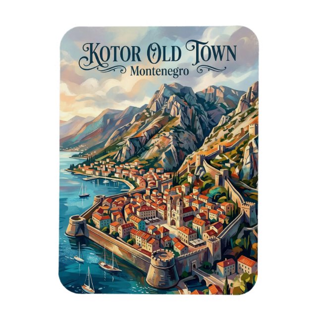 Kotor Old Town Montenegro Magnet (Vertical)