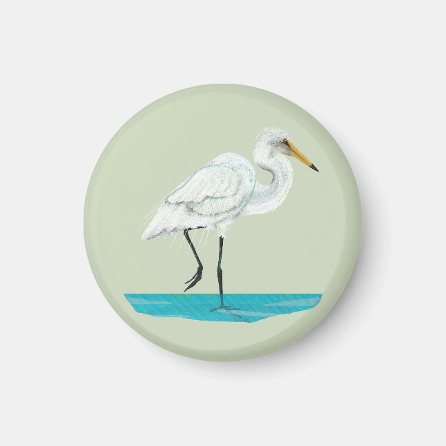 Kotuku  White heron Magnet (Front)