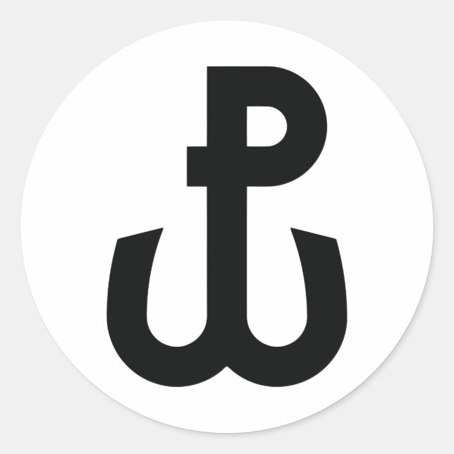 Kotwica Symbol Classic Round Sticker (Front)