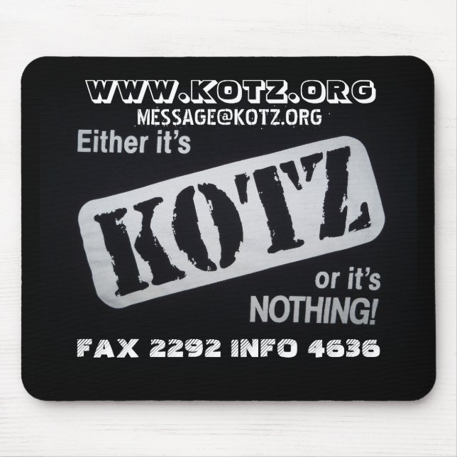 kotz or nada mouse mat (Front)
