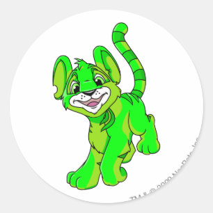 Kougra Glowing Classic Round Sticker