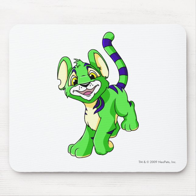Kougra Green Mouse Mat (Front)