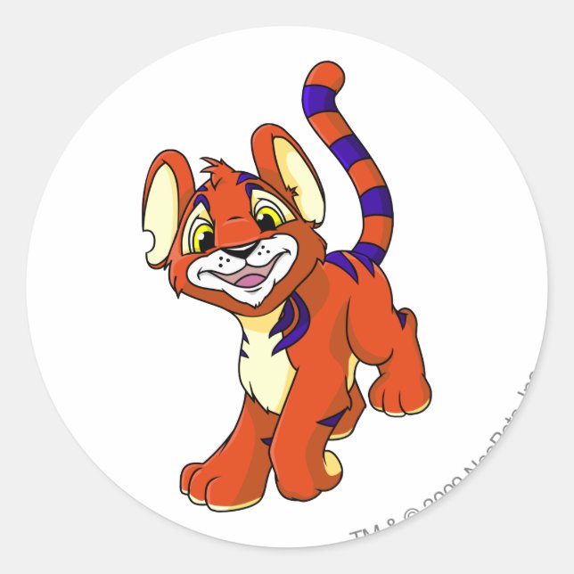 Kougra Red Classic Round Sticker (Front)