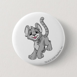 Kougra Silver 6 Cm Round Badge