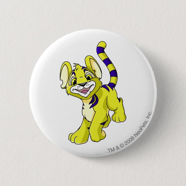 Kougra Yellow 6 Cm Round Badge (Front)