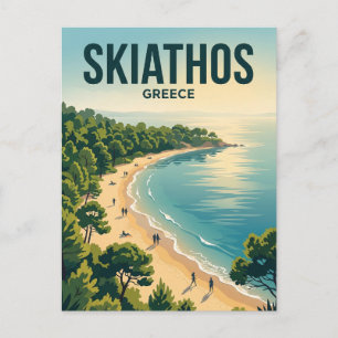 Koukounaries Beach Greece Postcard
