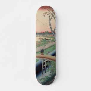 Koume Embankment Vintage Ukiyo-e Japanese Art Skateboard
