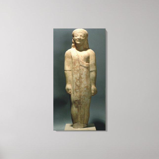 Kouros Dionysermos, Greek, Archaic Period, c.600 B Canvas Print (Front)