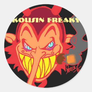 Kousin Freaky Monster Classic Round Sticker