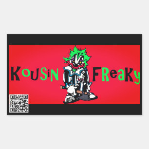 Kousin Freaky Rectangular Sticker