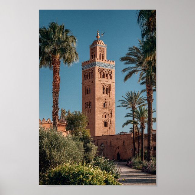 Koutoubia Mosque Marrakech - Moroccan Architectura Poster (Front)