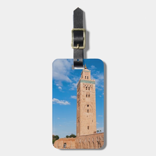 Koutoubia Mosque - Marrakech, Morocco Luggage Tag (Front Vertical)