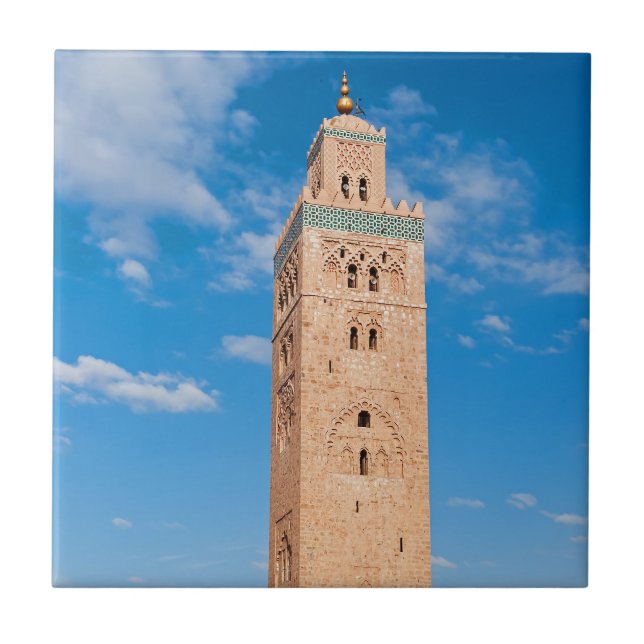 Koutoubia Mosque - Marrakech, Morocco Tile (Front)