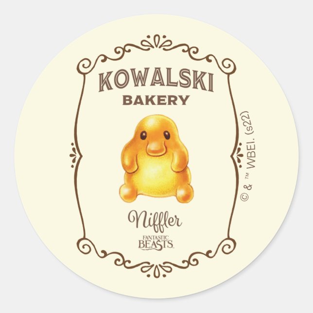 Kowalski Bakery - Niffler Classic Round Sticker (Front)