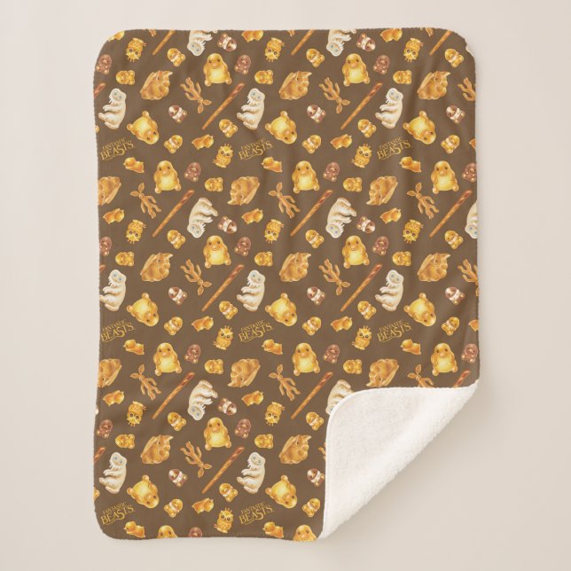 Kowalski Bakery Toss Pattern Sherpa Blanket (Front)