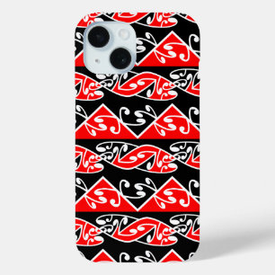 Kowhaiwhai Traditional Maori Koru Pattern iPhone 15 Case