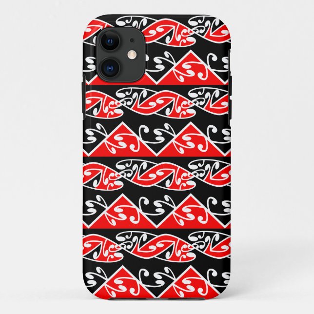 Kowhaiwhai Traditional Maori Koru Pattern Case-Mate iPhone Case (Back)