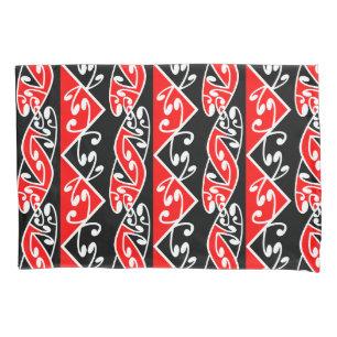 Kowhaiwhai Traditional Maori Koru Pattern Pillowcase
