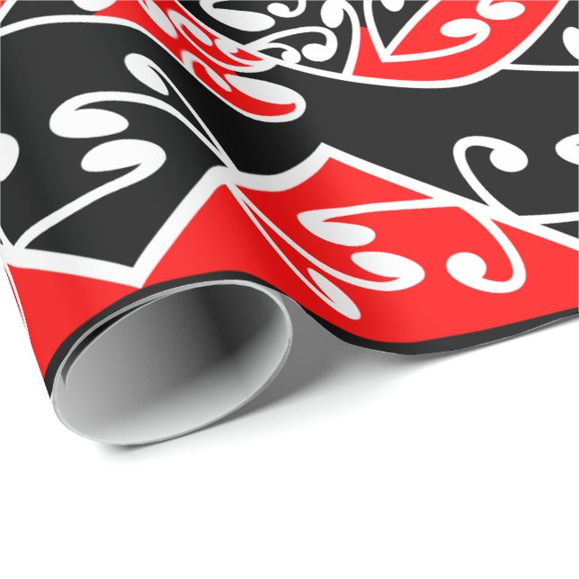 Kowhaiwhai Traditional Maori Koru Pattern Wrapping Paper (Roll Corner)