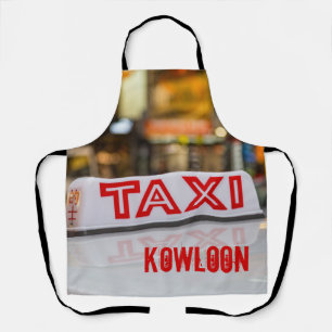 Kowloon Taxi in Urban Hong Kong Apron