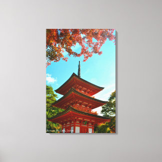 Koyasu Pagoda Temple Kyoto Japan Autumn Travel Canvas Print
