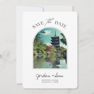 Koyoto Japan Wedding Save the Date Invitation