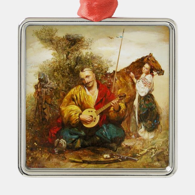 Kozak Cossack Mamai Christmas Ornament (Front)