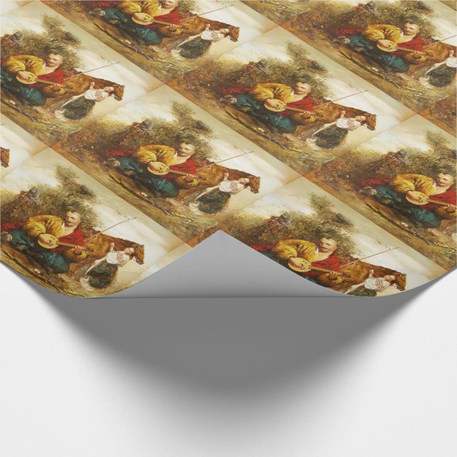 Kozak Cossack Mamai Ukrainian Gift Wrap (Corner)
